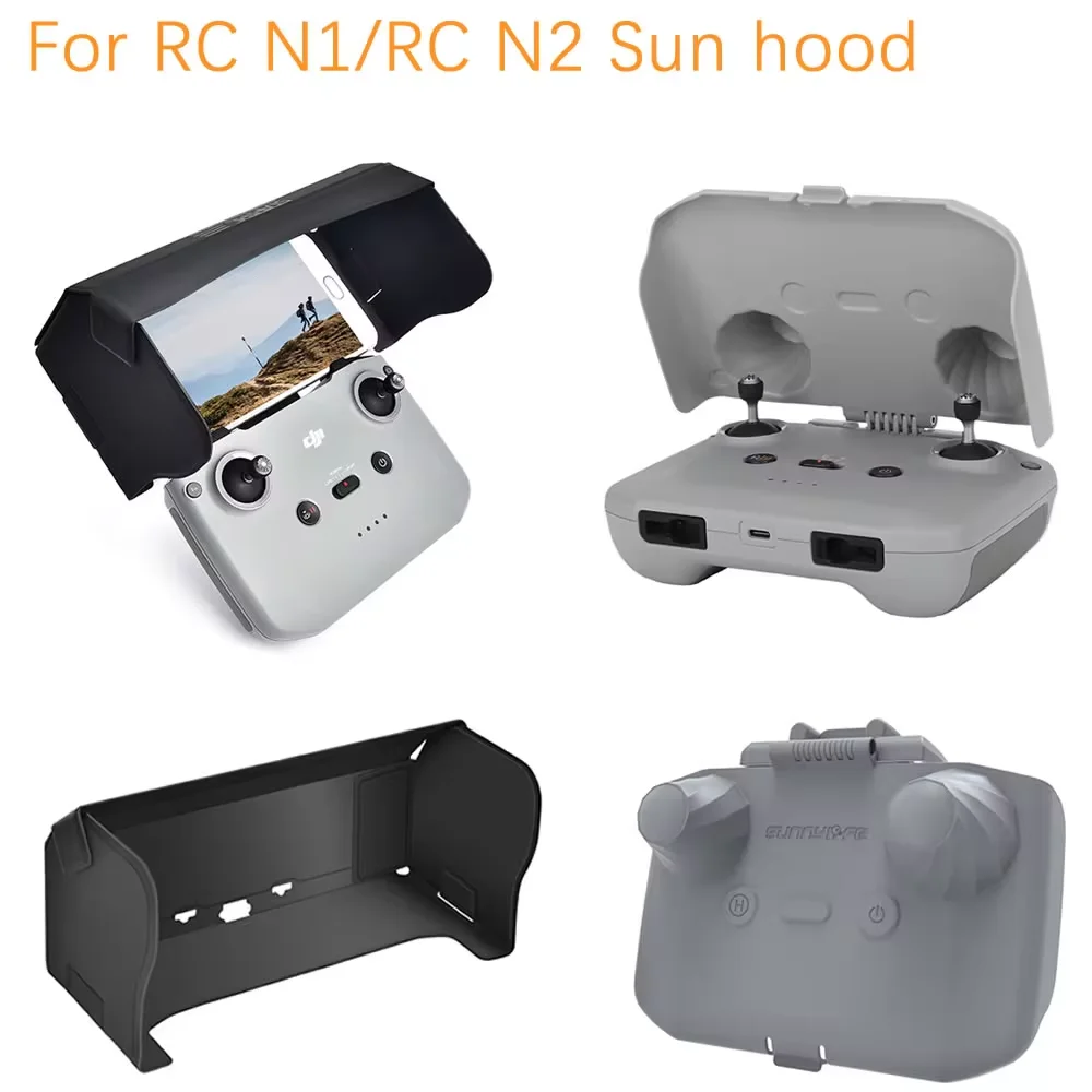 For DJI Mavic 3/Mini 2/Air 2/Air 2S/Mini 3 Pro RC-N1 Sunshade Remote Control Sun Hood Cover Phone Monitor Drone Accessories