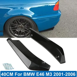 2PCS/SET Rear Bumper Lip Diffuser Splitter Canard Spoiler Body Kit Protection Cover For BMW E46 M3 2001-2006 Car Accessories