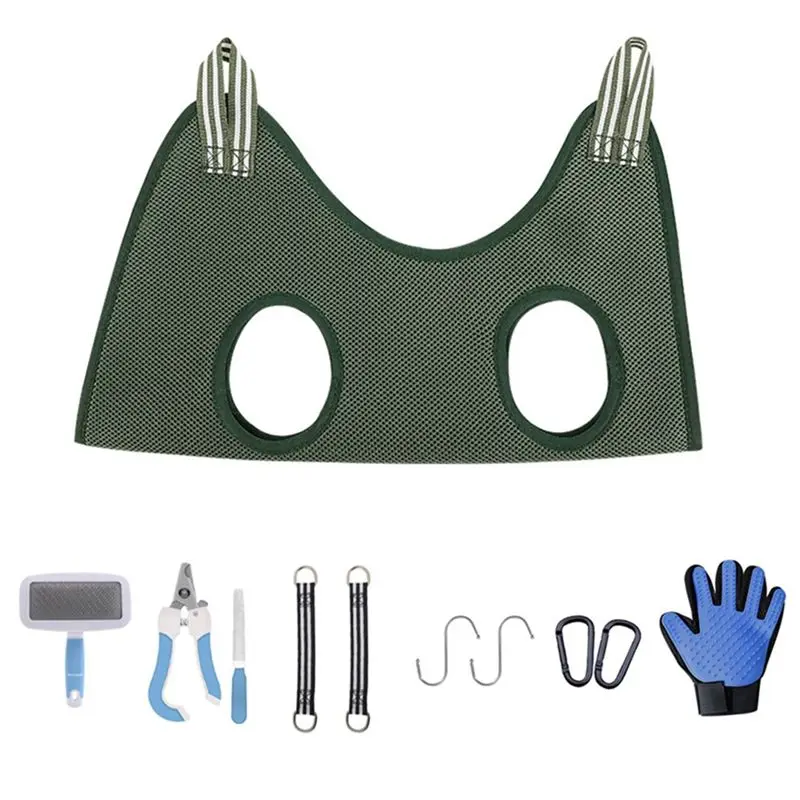 ABFY-مقص أظافر حمام تقليم ضبط النفس حقيبة الحيوانات الأليفة الاستمالة أرجوحة معلقة مجموعة مستلزمات الحيوانات الأليفة #6