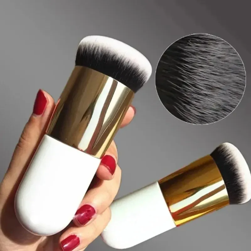 Mushroom Head Foundation Brush - Large Small Fat Makeup Brushes Set for BB Cream, Liquid Foundation, Seamless Finish, No Powder