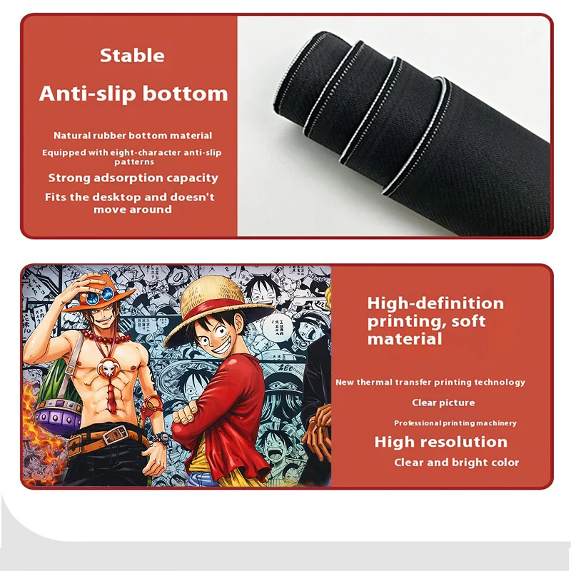 Duża podkładka pod mysz do gier 0ne Piece OPCG Playmat Luffy Zoro Anime TCG Mata do gry w karty Antypoślizgowa gumowa podkładka na biurko Mata do gry w karty Prezent — zdjęcie produktu 6