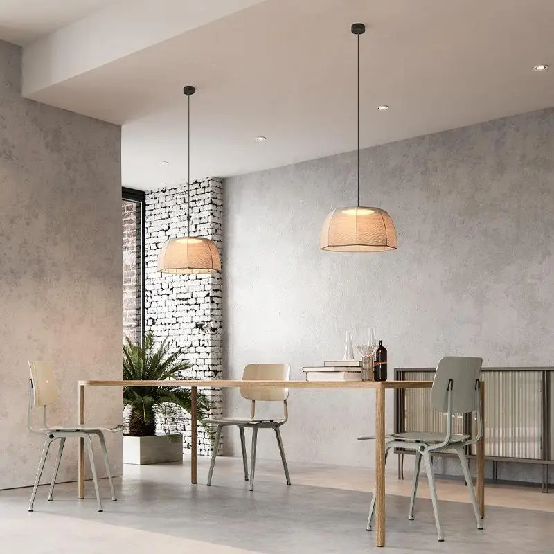 Japanese Wabi Sabi Vine Weaving Pendant Lights Artistic Illumination Decor Fixture Living Room Bedroom Restaurant LED Chandelier