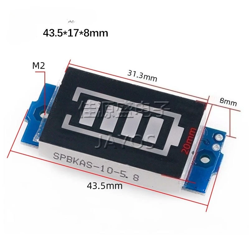 1S 2S 3S 4S Single 3.7V Lithium Battery Capacity Indicator Module 4.2V Blue Display Electric Vehicle Battery Power Tester Li-ion