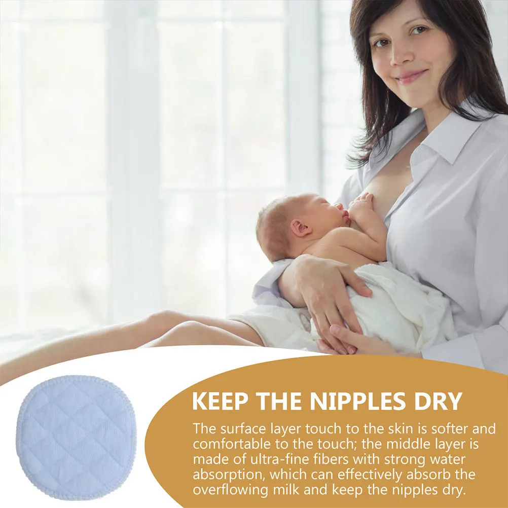 20 قطعة منصات التمريض المضادة للثوريا امتصاص الماء العالي تنفس مريحة قابل للغسل منصات الرضاعة الطبيعية الضوء الأزرق #2