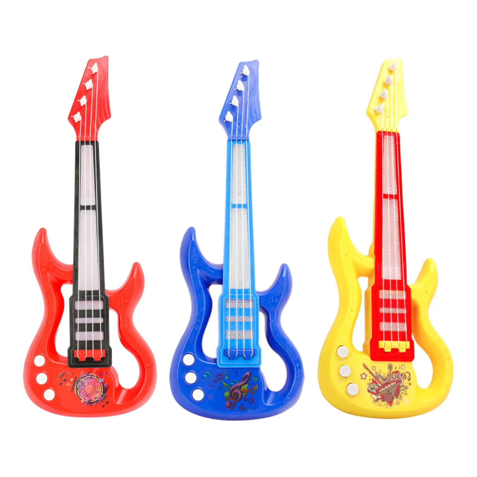 Guitar Musical Toy Developmental Portable Early Learning Kids Toy Ukulele for Children Preschool Boys Girls Beginner Toddler