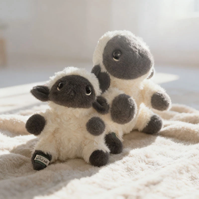 Soft Super Plush Sheep Toy Cute Ollie the Sheep Stuffed Doll Fluffy Kawaii Black Face Lamb Sleeping Companion For Girl Boy