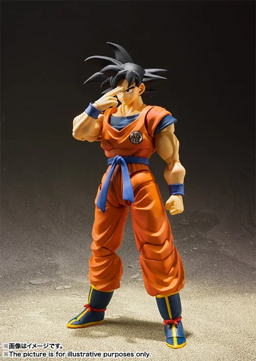متوفر في المخزون بانداي الأصلي SHF لعبة دراغون بول Z SON GOKU A سايان مرتفع على الأرض نموذج لجسم اللعب