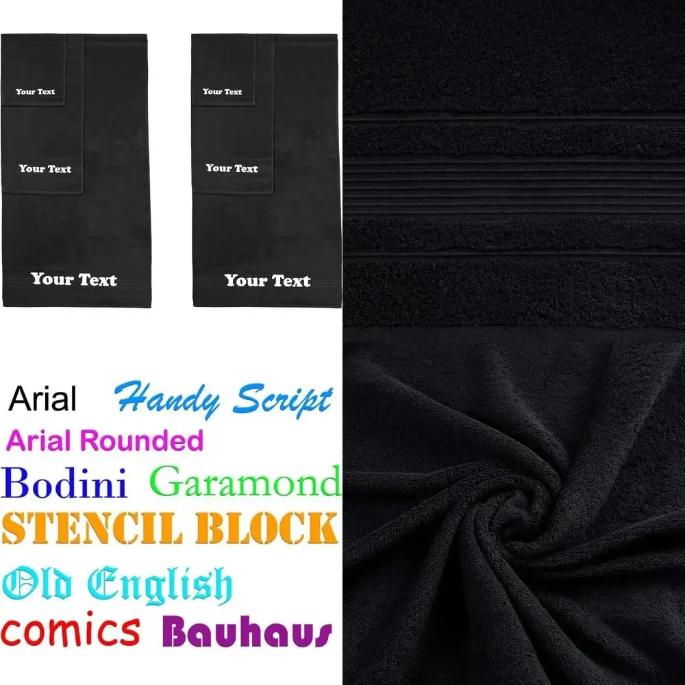 

Набор полотенец с вышивкой на заказ: персонализированный с именами, монограммами, инициалами — идеально подходит для детей, взрослых, путешествий, подарками, комплектом из 6 предметов