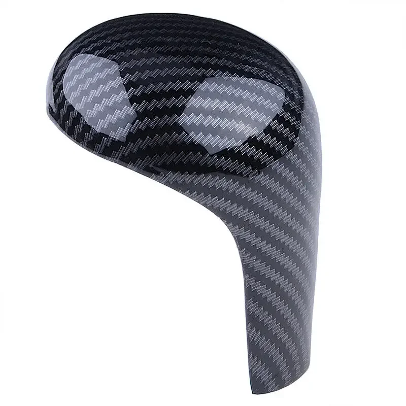 Carbon Fiber Style Car Gear Head Shift Knob Handle Cover Trim Sticker For Audi A6L Q5 A5 A4L Q7 Car Accessories