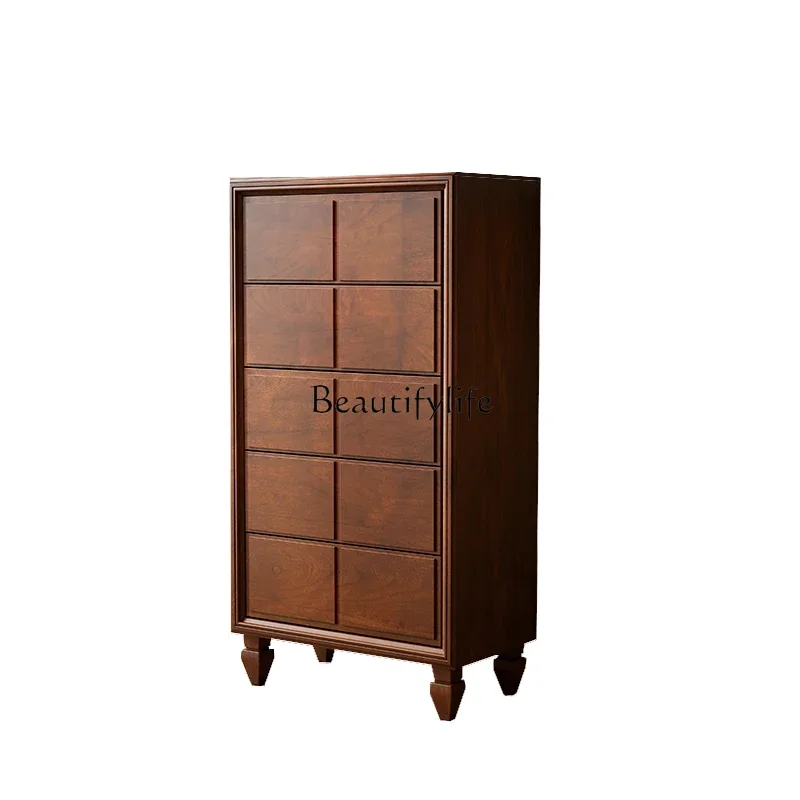 

ls 04Medieval style chest of drawers solid wood bedside retro locker