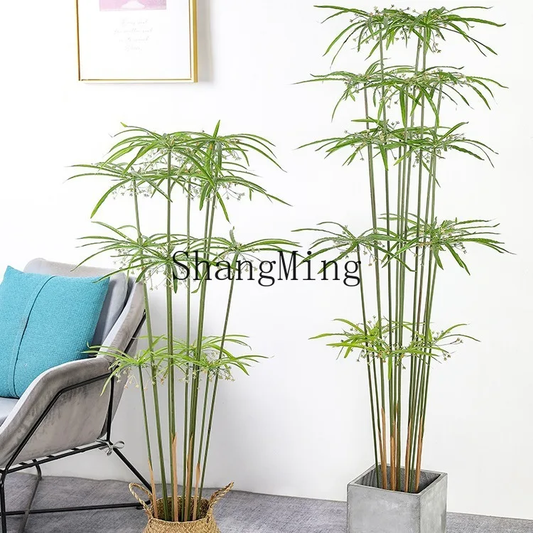

CL Advanced Simulation Windmill Grass Water Bamboo Potted Plant Large Green Plant Decoration Office Bionic Plant