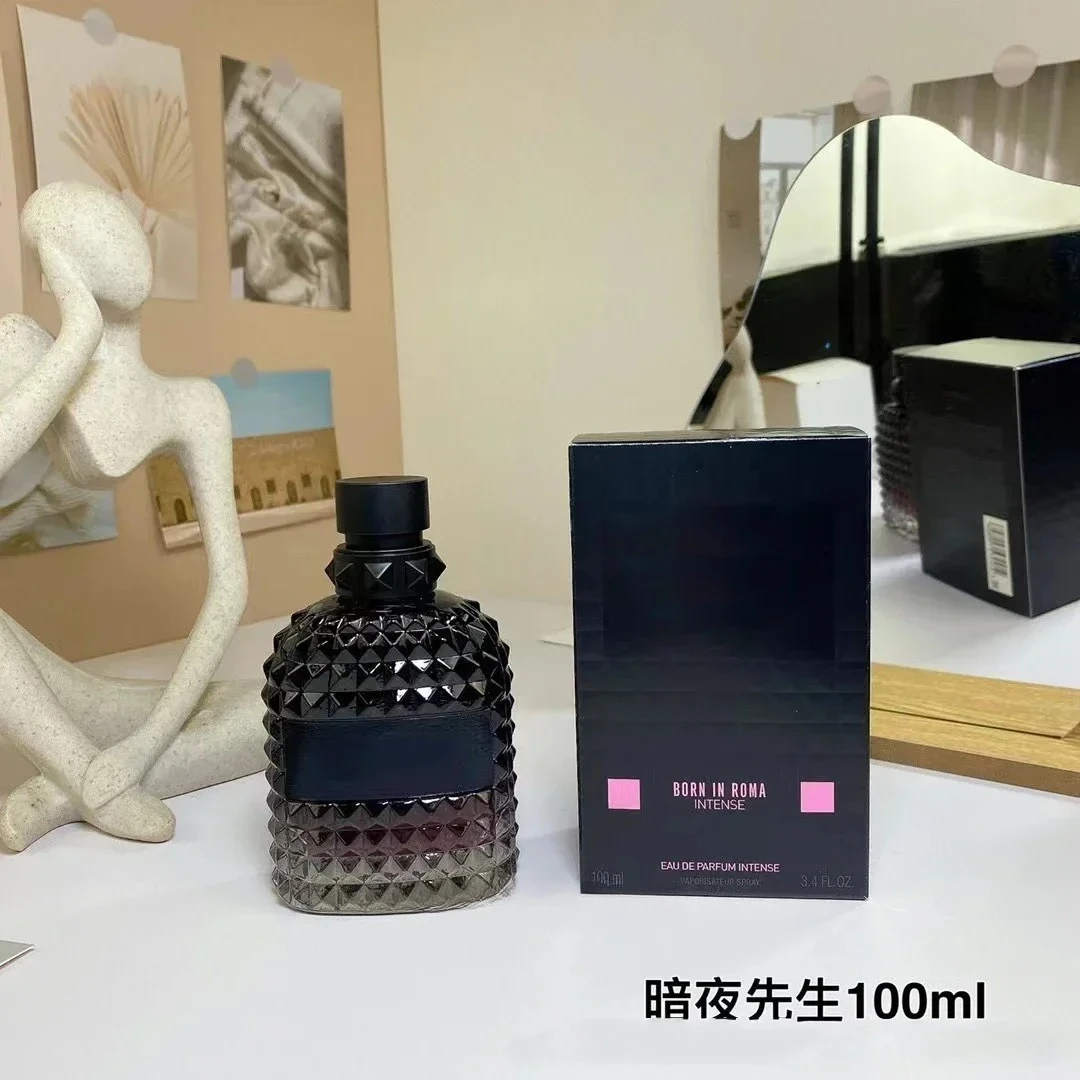 

100ml Brand Perfume Designer Glass Bottle Mr Darkness Long Lasting Rose Eau de Floral Woody Cologne For Men Women Perfume