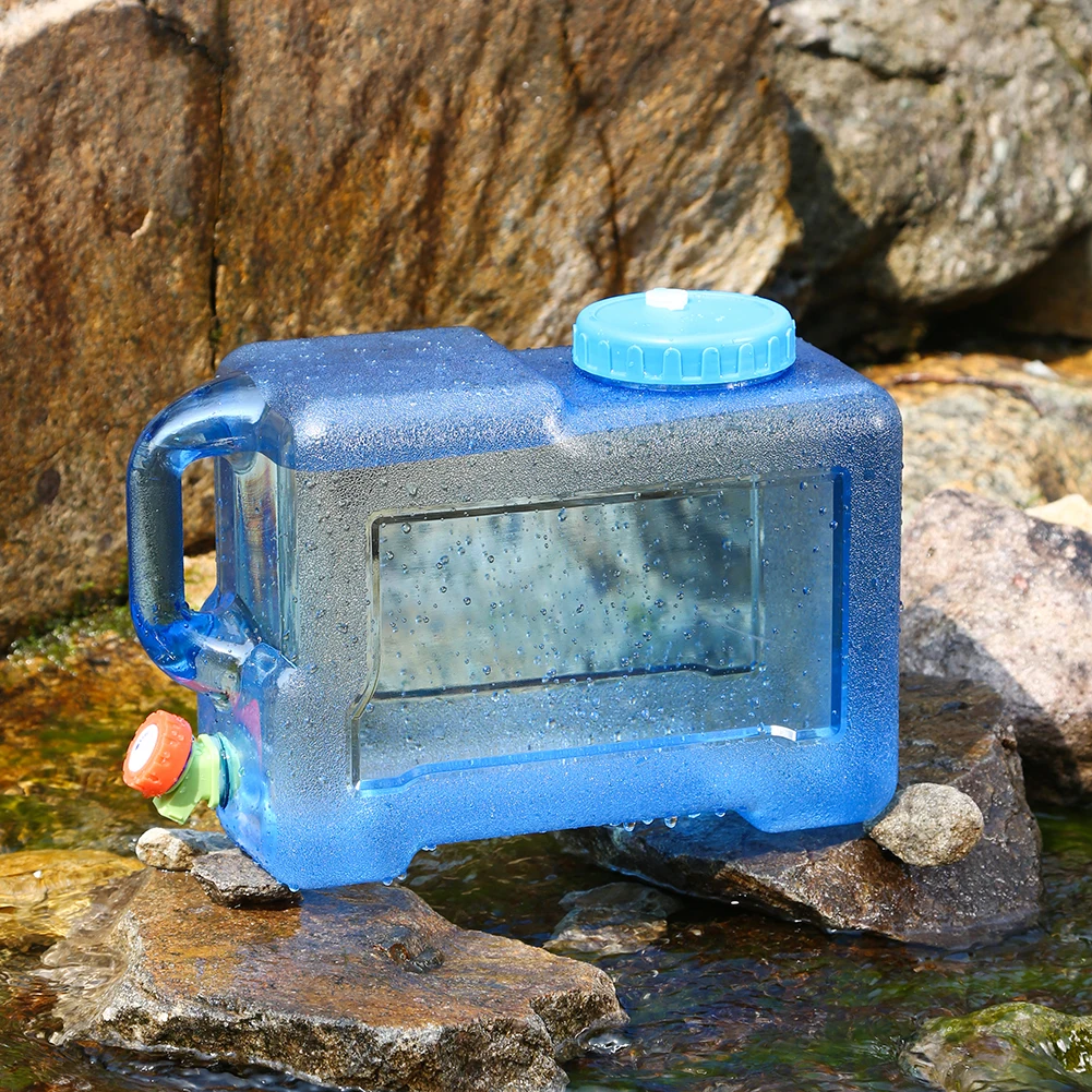 

12L Water Jug Dispenser with Faucet Camping Water Container Portable Large Capacity for Hiking Travel Emergency