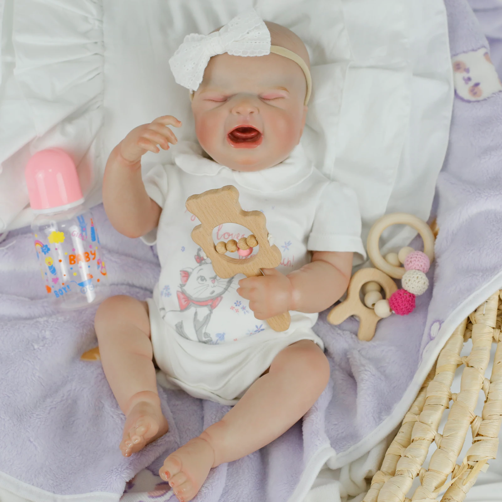 

Lifereborn Realistic 45CM LouLou Reborn Boy and Girl Handmade De Silicona De Cuerpo Completo Reborn Baby Dolls For Kids Toy Gift
