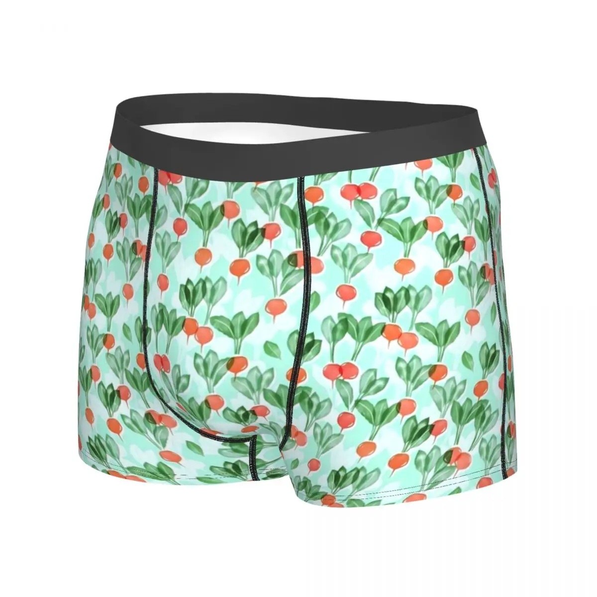 Cute Radishes Underwear Vegetable Print Sublimation Boxershorts Hot Males Underpants Breathable Boxer Brief Gift