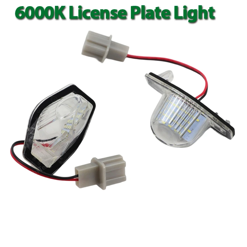 2x Car Rear LED SMD License Number Plate Light Lamp 6000K For Honda Crv Fit Odyssey Jazz Hrv Frv CR-V Stream