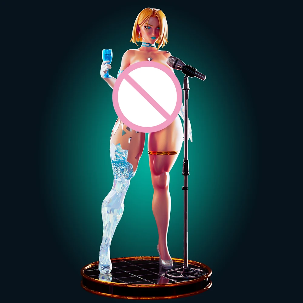

1:24 FUTA Officer Rhu Frost Lady NSFW 3d Print Resin Toy Kit Gk Unpainted Figurine Diy Unassembled Statue Figures Model Toys