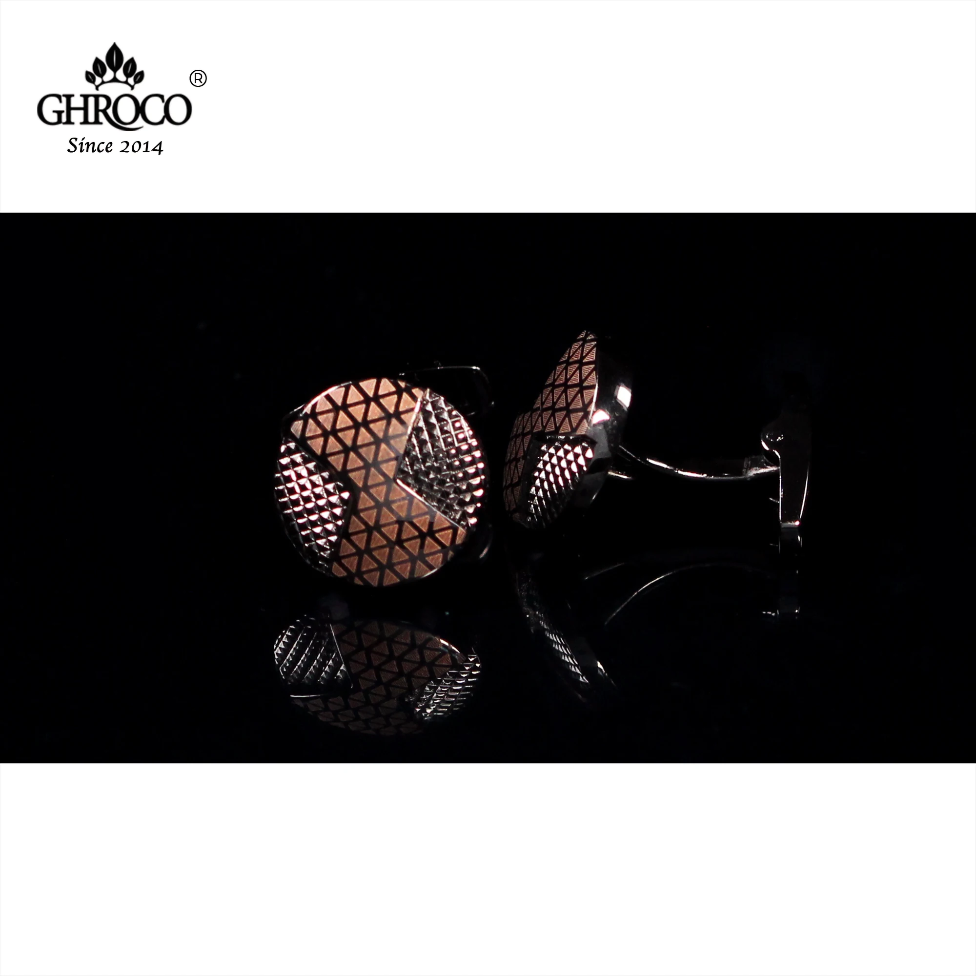 GHROCO جودة عالية رائعة سطح الليزر قميص مطبوع أزرار أكمام موضة هدايا فاخرة لرجال الأعمال والسيدات والزفاف