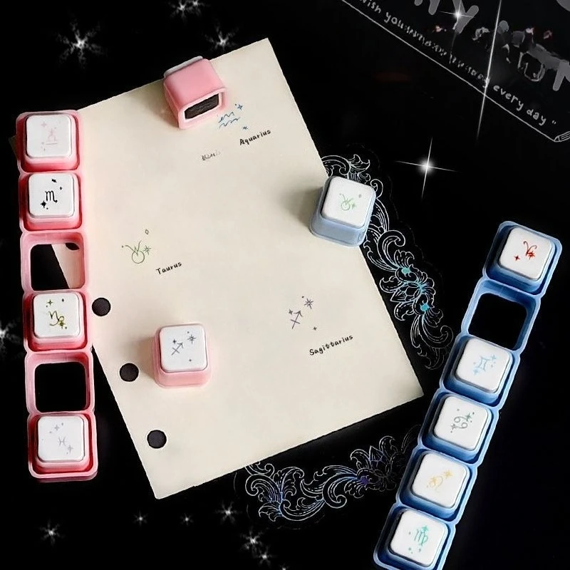Six-Piece Constellation-Themed Journal Stamp Set Detachable and Usable Individually Ideal As Birthday Gifts