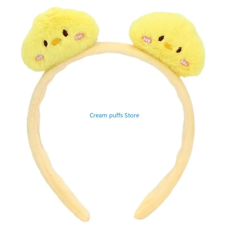 50LE Sweet Chicken Theme Hair Decoration Plush Cloth Headband For Roleplay Party