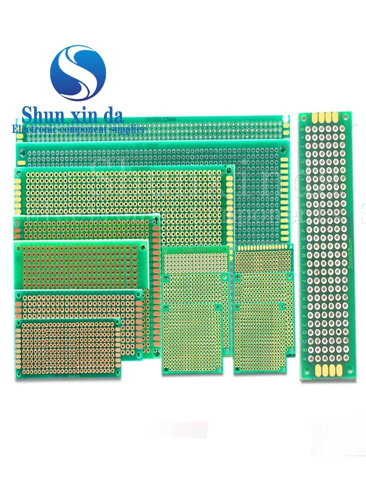 2 peças 2.54mm 2*8 3*7 4*6 5*7 9*15 7*9 cm protótipo pcb de face única diy circuito impresso universal placa pcb protoboard para arduino