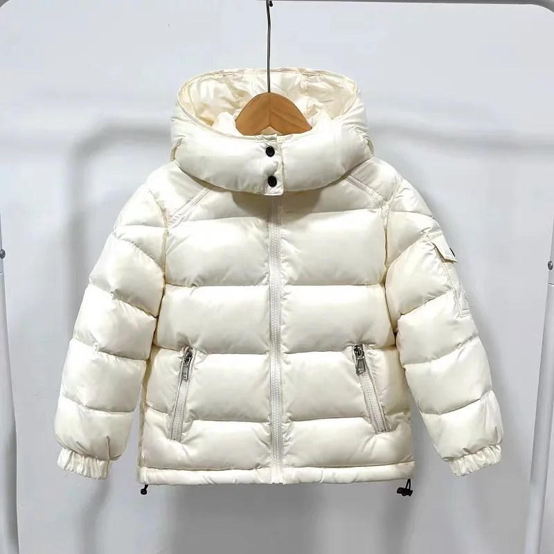 ZOETOPKID 4-14 Jahre Mädchenjacke Winter Neue Einfarbige Dicke Warme Kapuzenjacke mit Reißverschluss für Teenager Jungen Baumwoll-Daunenjacke – Detail 11