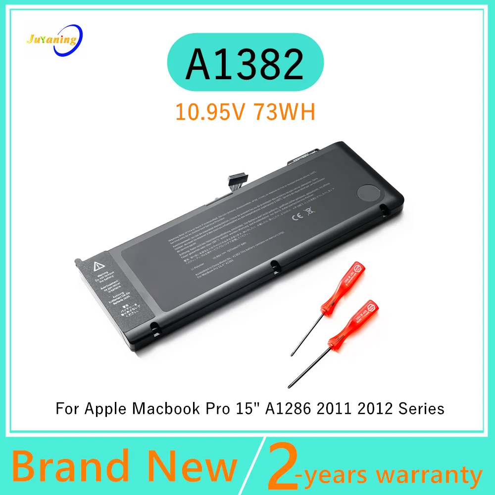 A1382 Laptop Battery For Apple Macbook Pro 15' A1286 2011 2012 Series, + Free 2 Pcs Screwdrivers