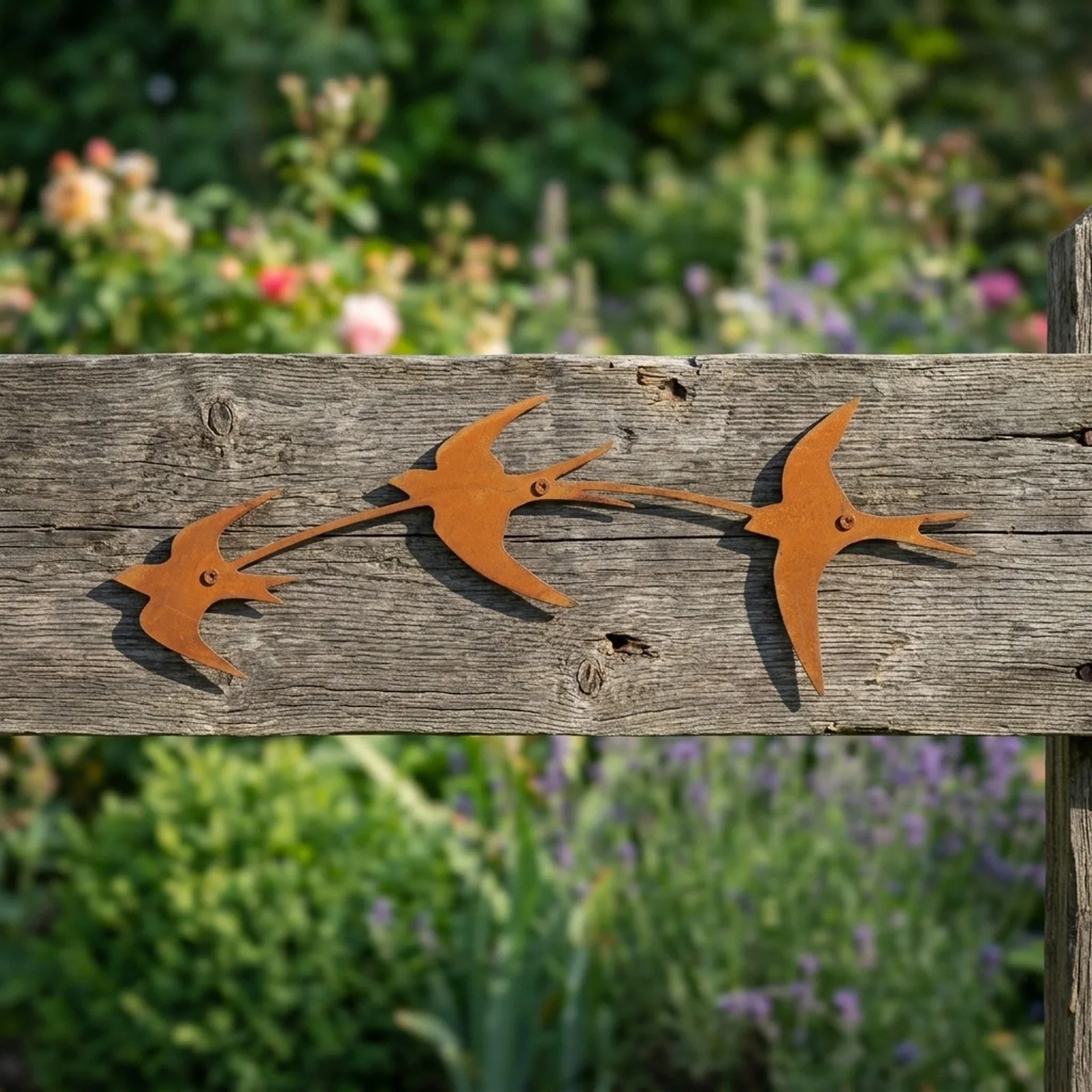 Outdoor Fence Ornament Swallow Wall Art Porch Decoration As Shown In The Picture Weathered Finish Farmhouse Style