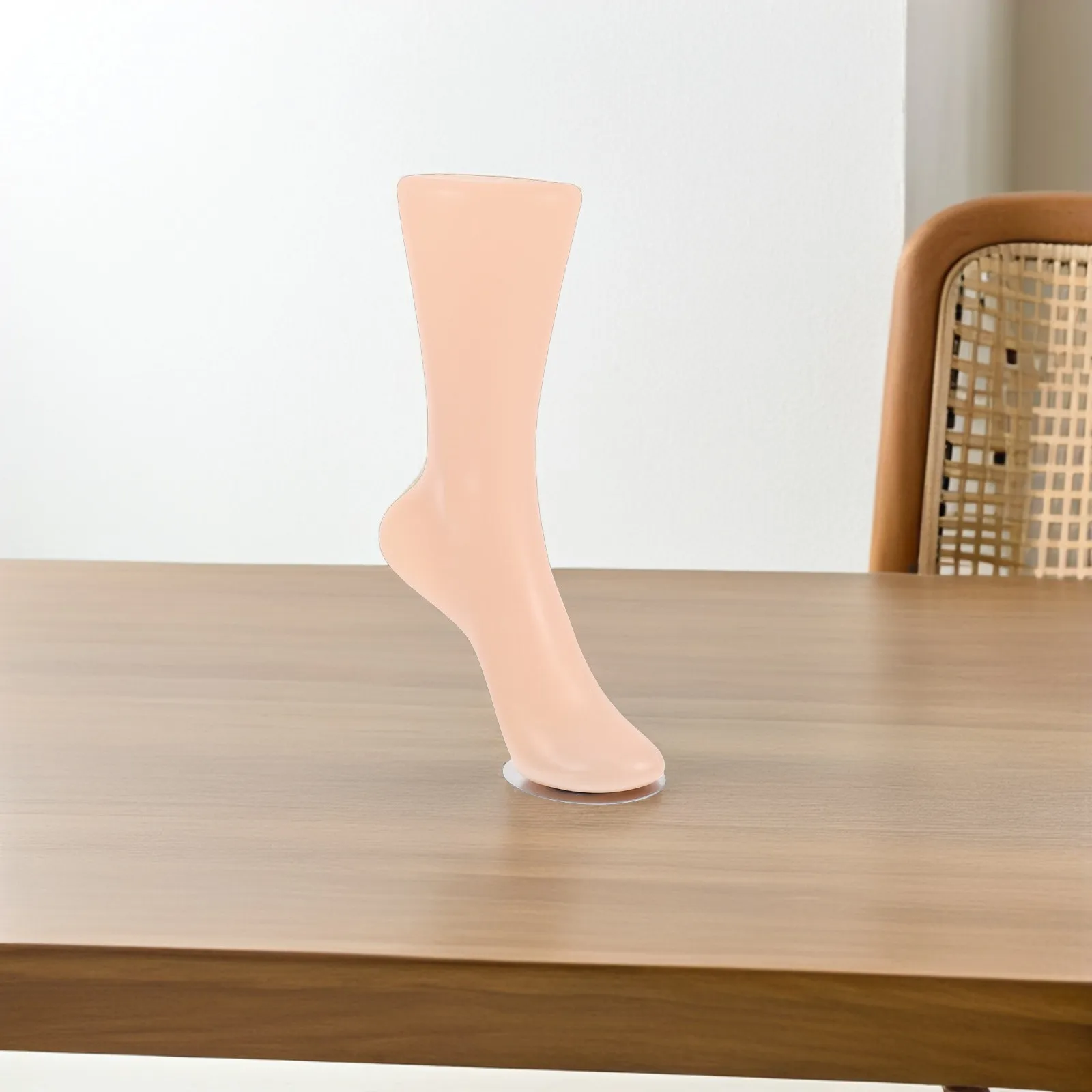 Magnetic Standing Female Foot Mannequin Transparent Skin Tone Realistic Sock Display Jewelry Ankle Bracelet Foot Display