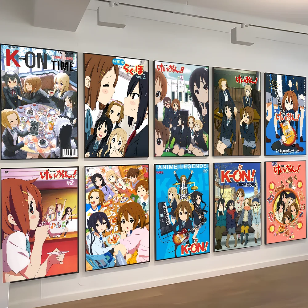 Japan Classic Anime Music K-On Whitepaper Poster HD Quality Poster Wall Art Painting Study Room Wall Decor