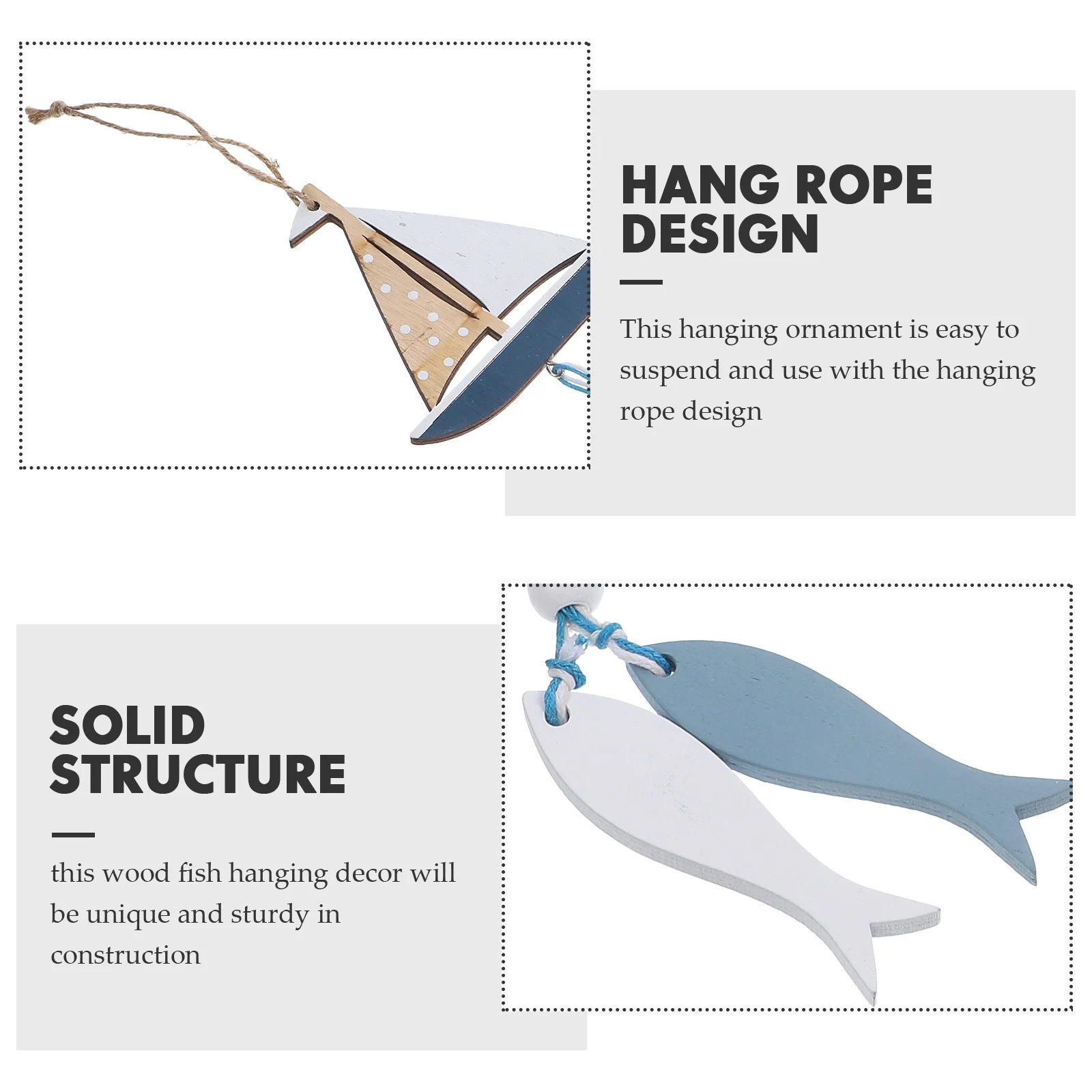 

Mediterranean Style Wood Fish Hanging Wall Decor Nautical Fish Pendant Beach Theme Home Decoration Mediterranean Wall Art