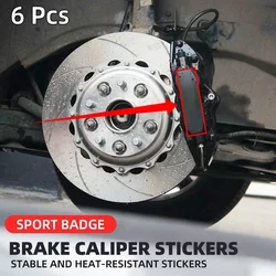 6pcs Brake Caliper Sticker Heat Resistant Decal Car Decoration Accessories for Cayenne Boxster Macan 911 Panamera Cayman 718 918