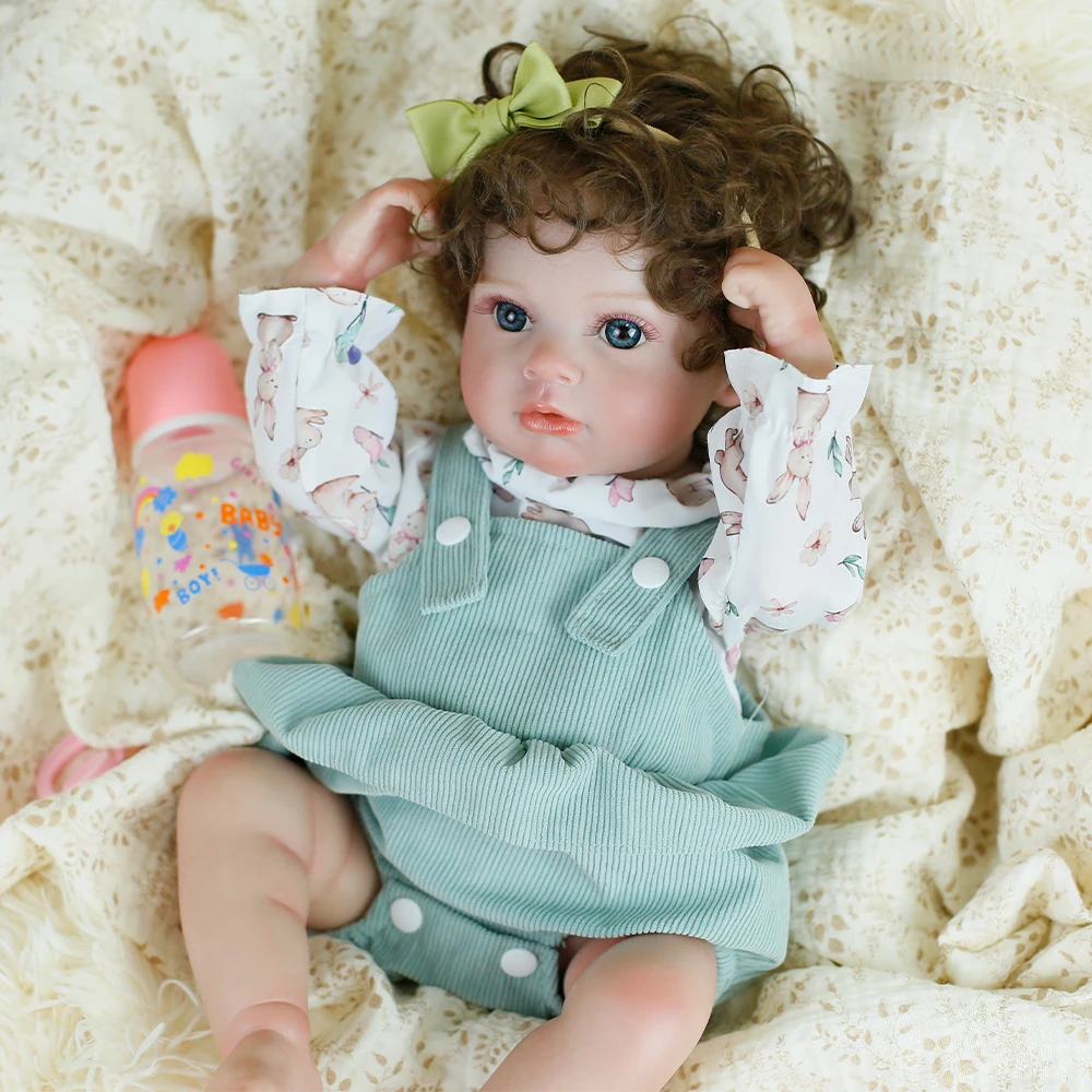 50 سنتيمتر الانتهاء رسمت تولد من جديد دمية طفل فتاة نابض بالحياة الوليد طفلة كامل الجسم سيليكون الفينيل لينة الصغار هدية الكريسماس لعبة #4