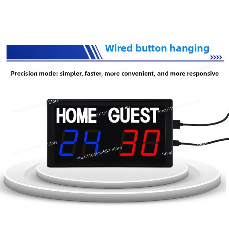 

Портативное универсальное мультиспортивное табло с проводной кнопкой для домашнего баскетбола/бильярд/пинг-понга/футбольных игр