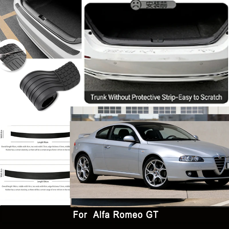 

Защитная наклейка на задний бампер Alfa Romeo GT, накладка на багажник, защита от царапин и ударов, декоративная полоса