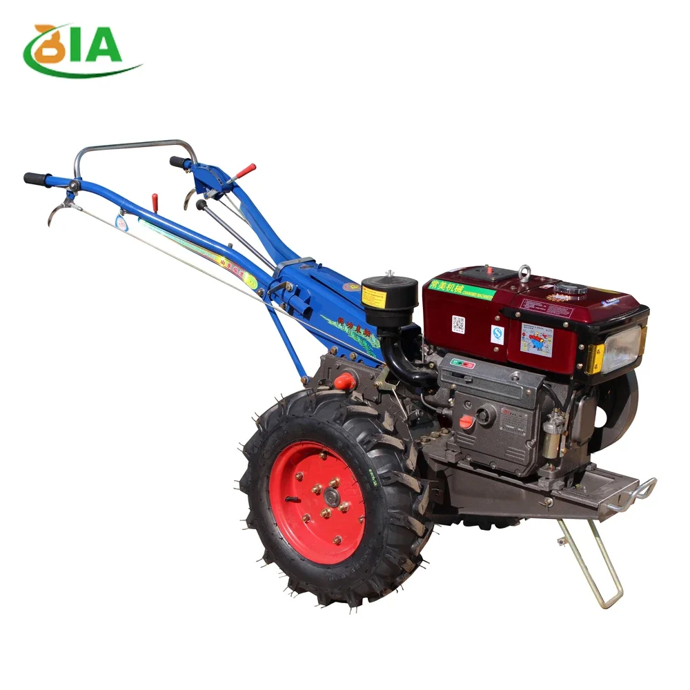 

10% Off Accessories Sent As Gifts New Style Portable Hand Driven Ploughing Walking Tractor Two Wheel Diesel