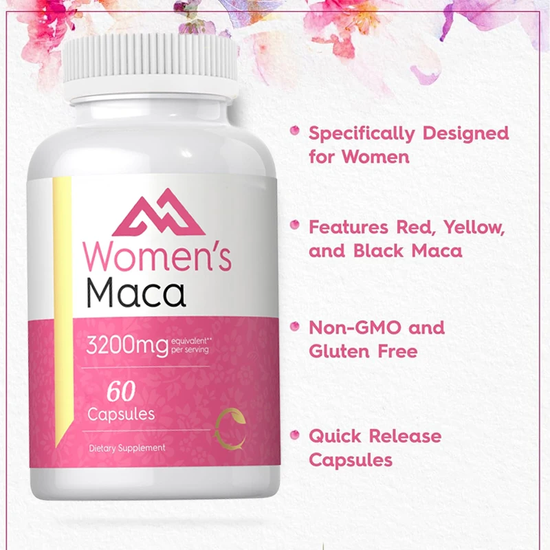 

Women's Macagen Capsules 3200mg, 60 capsules | Non GMO, gluten free supplement