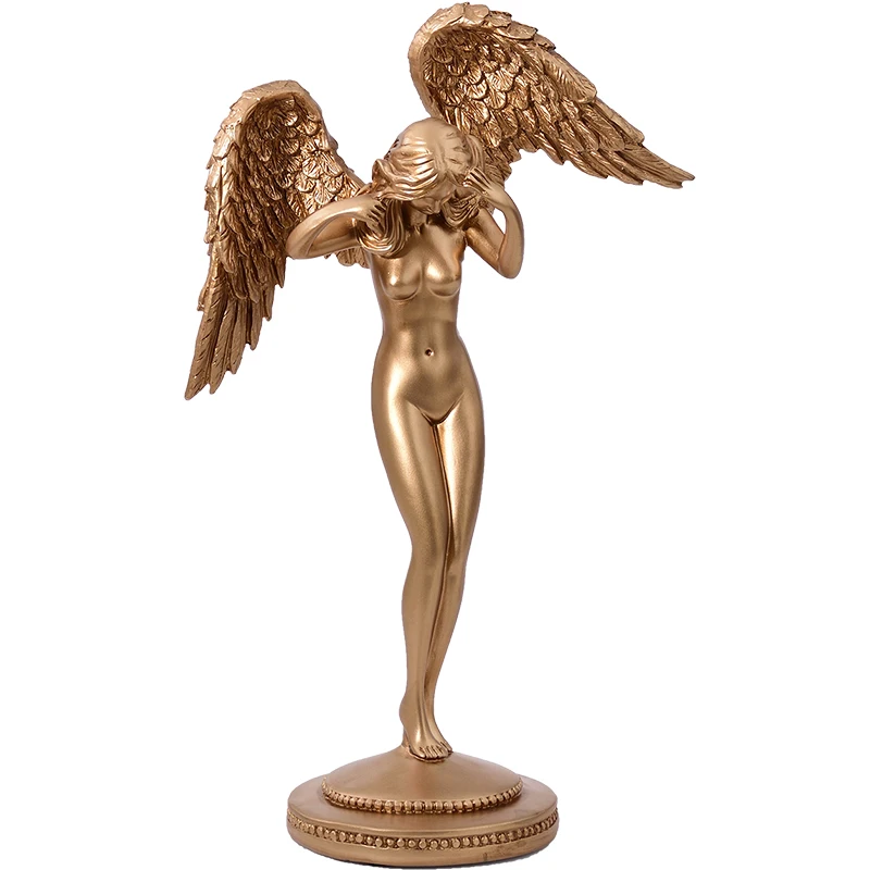 

HXL Sexy Beauty Angel Sculpture Living Room Study TV Cabinet Wine Cabinet Decorations