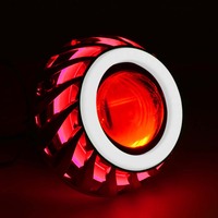 Car Motorbike Motorcycle Head 30W LED Angel Eyes Headlight Lens High/Low Beam Mini Projector Demon Eyes DRL Lamp Retrofit