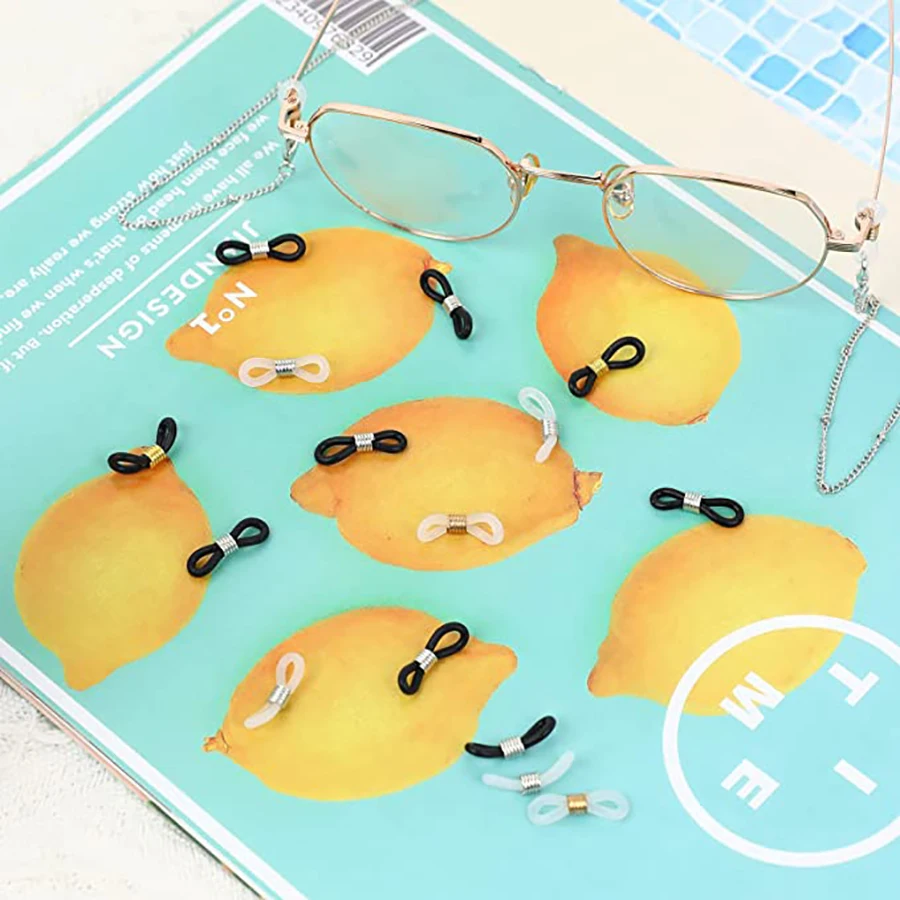 20pcs Adjustable Spring Rubber Ends for Eyeglass Chains