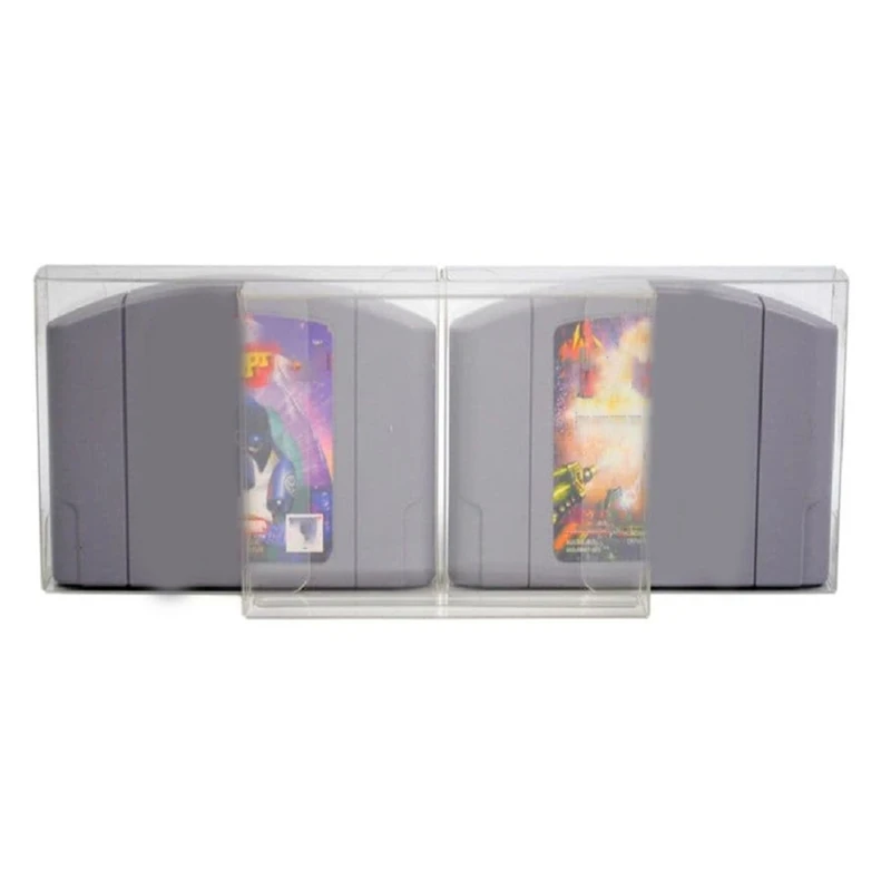 10pcs/lot Clear Game Cartridge Case Housing Dust Cover Game Card Protections Box for N64 Plastic PET Protectors K1KF