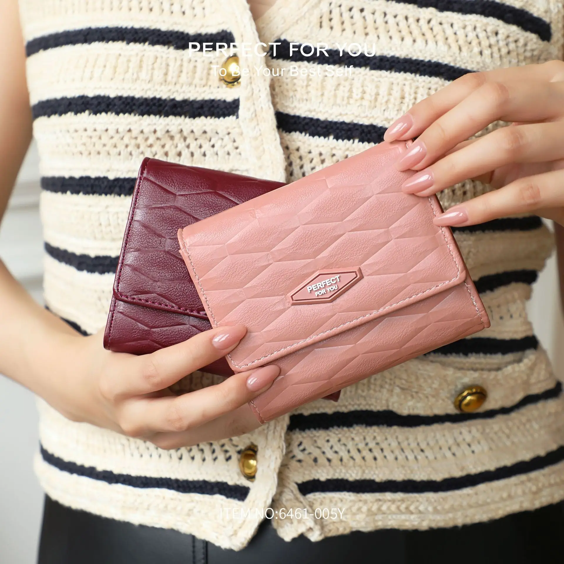 Short student girls' diamond-shaped wallet, women's coin purse, multi-functional wallet