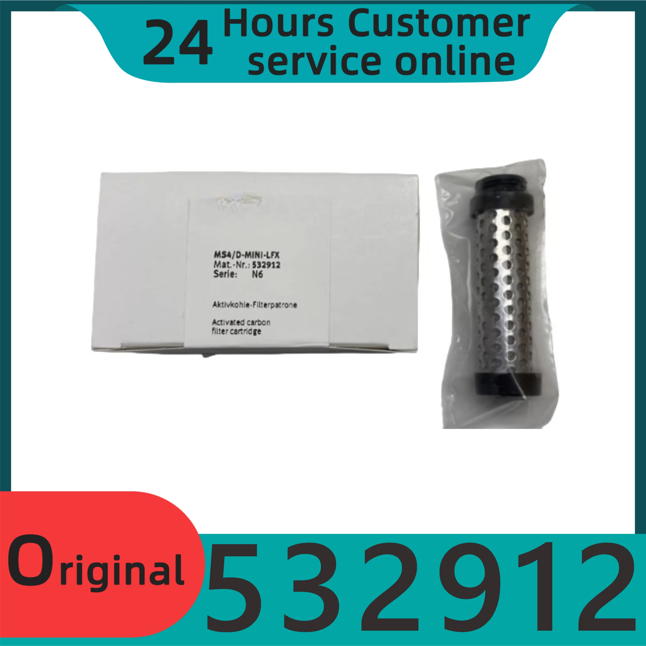

Brand new original MS4 series activated carbon MINI filter cartridge MS4/D-MINI-LFX 532912