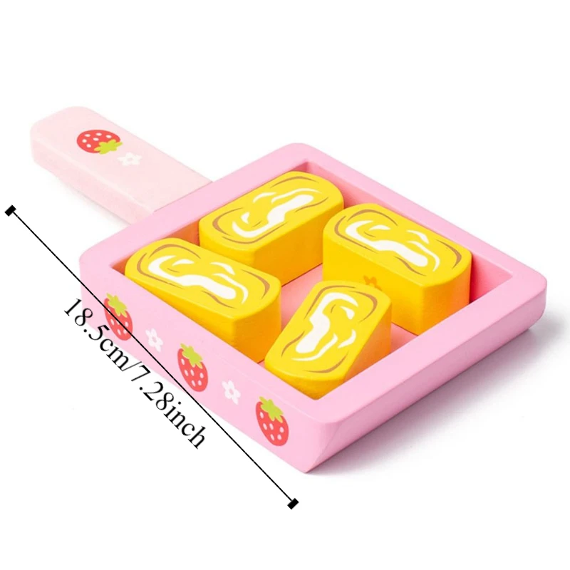 Wooden Simulation Food Toys Play House Montessori Tteokbokki Model Toys Cognitive Exquisite Kitchen Pretend Toy