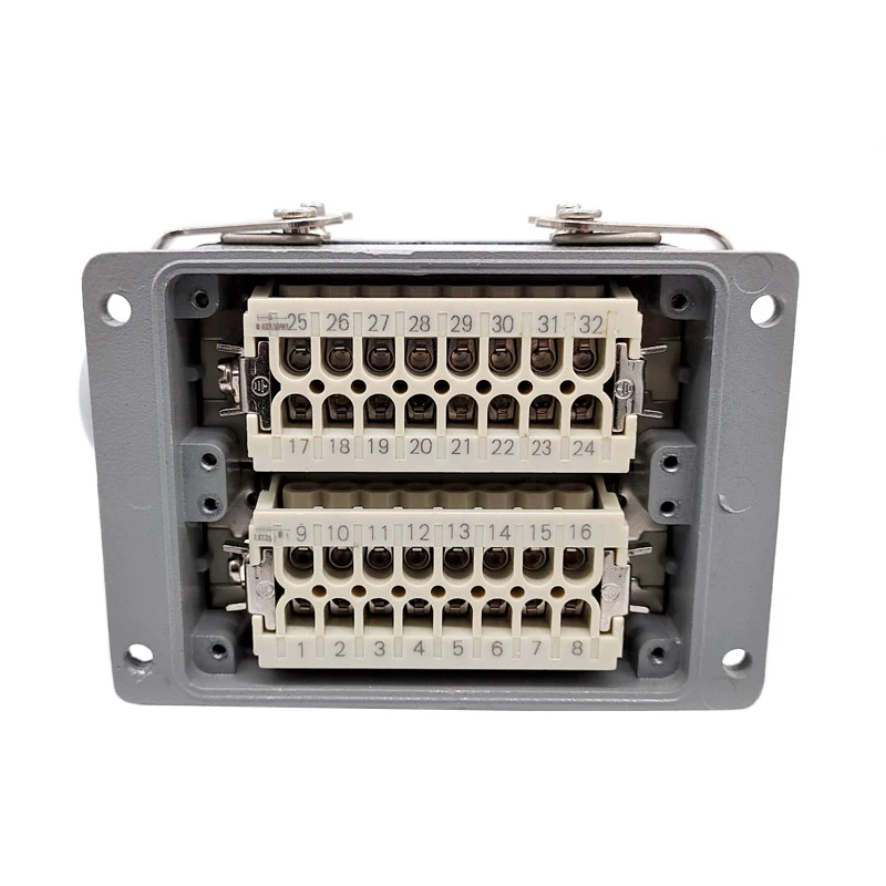 Heavy Duty Connectors HDC-HE-032-1/2 F/M 32pin 16A Industrial rectangular Connector plug Screw connection image 5