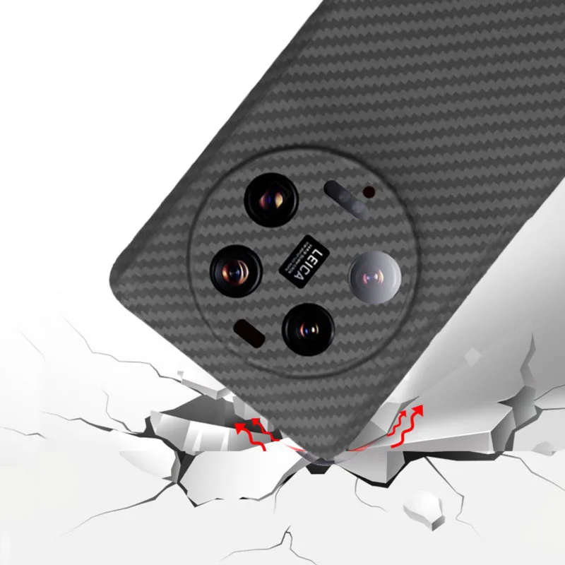 Case for Xiaomi 13 Ultra Ultrathin Real Carbon Fiber Aramid Anti-explosion Cell Mobile Phone Protective Cover Protection Shell