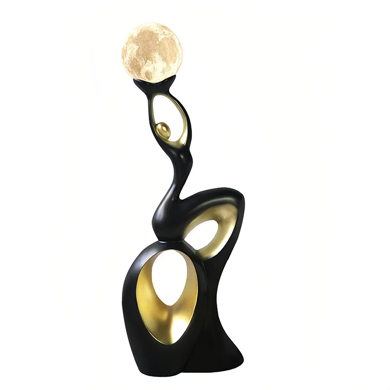 

Large abstract art light luxury floor ornament home living room TV cabinet decoration lamp