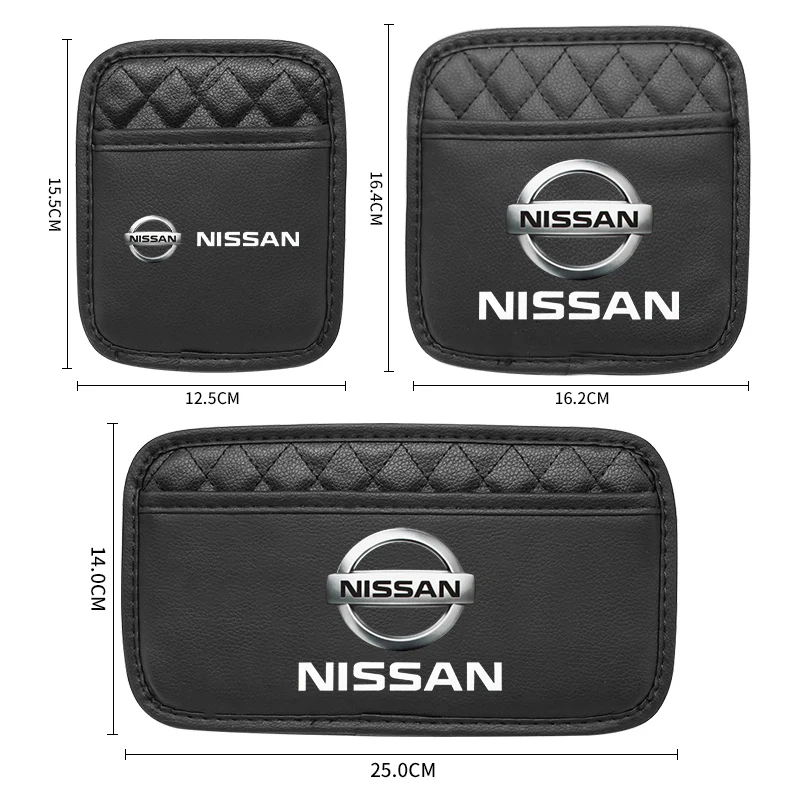 For Nissan Nismo Qashqai GTR J10 J11 370Z X TRAIL Juke Car Seat Side Pocket Organizer Bag Pocket Storage Box Sticker Accessories