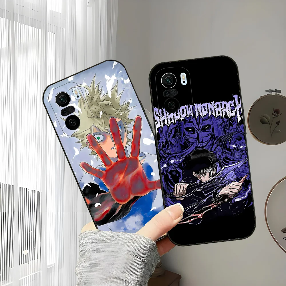 Comics Solo Leveling Phone Case For Xiaomi 11 Redmi Note 11 5G 8T 9A 9 10T Note8Pro Note9 12SUltra Black Case