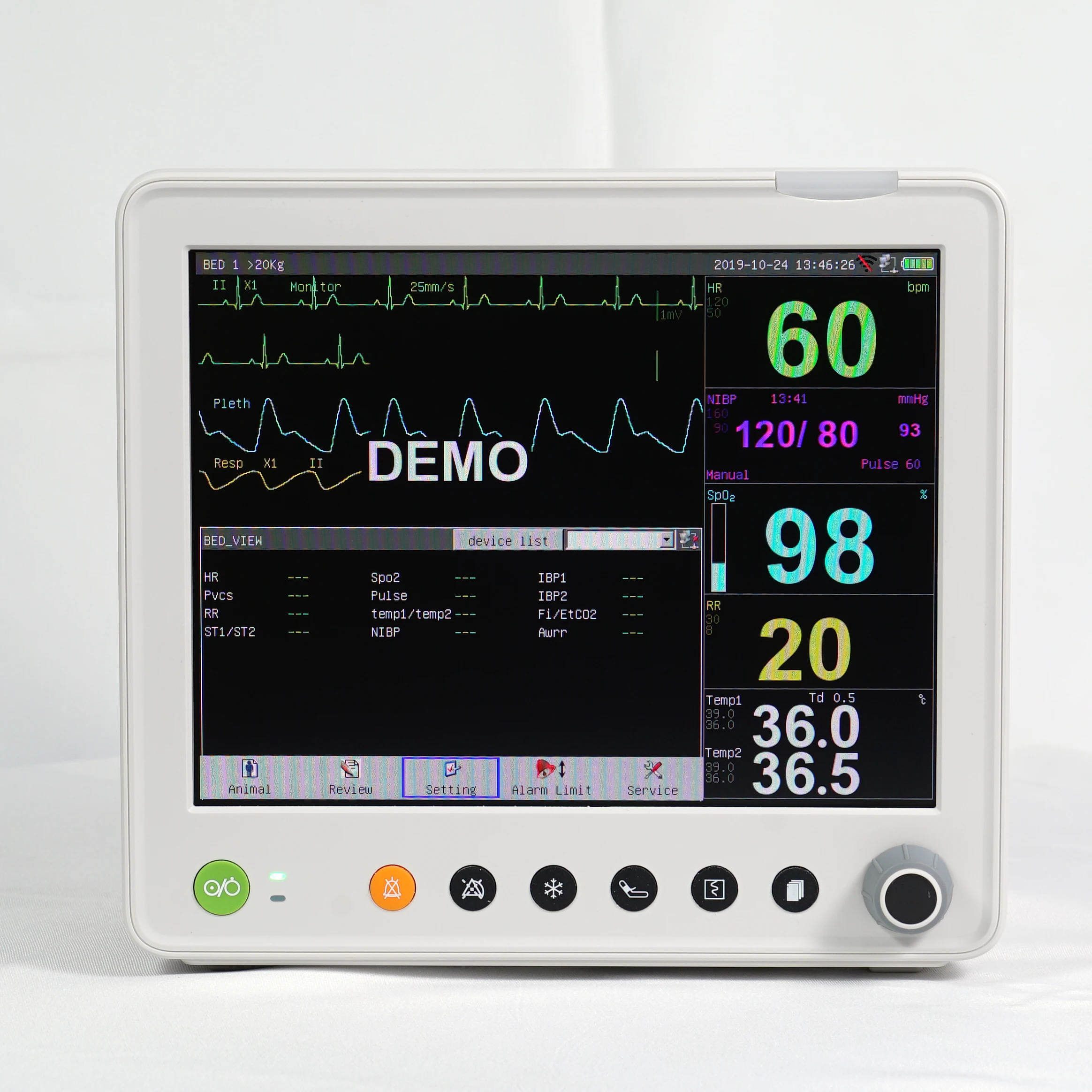 Medical equipment veterinary multiple parameters patient monitor- 6 parameters veterinary monitor-